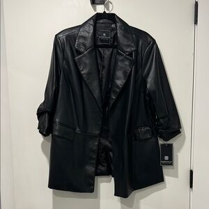 Bagatelle Faux Leather Blazer